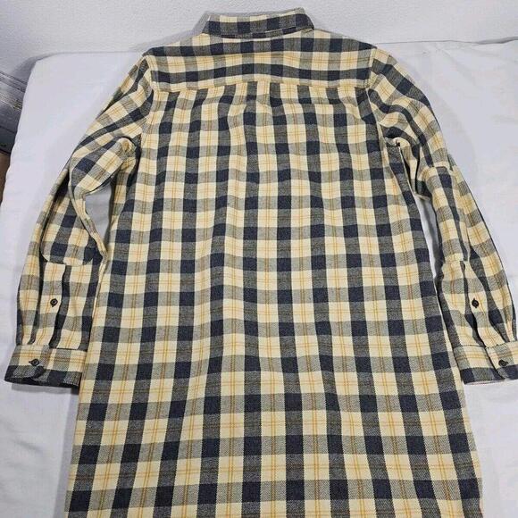 Toad&Co Bodie 1/4 Zip Long Sleeve Plaid Flannel Dress Size Medium - Picture 7 of 7